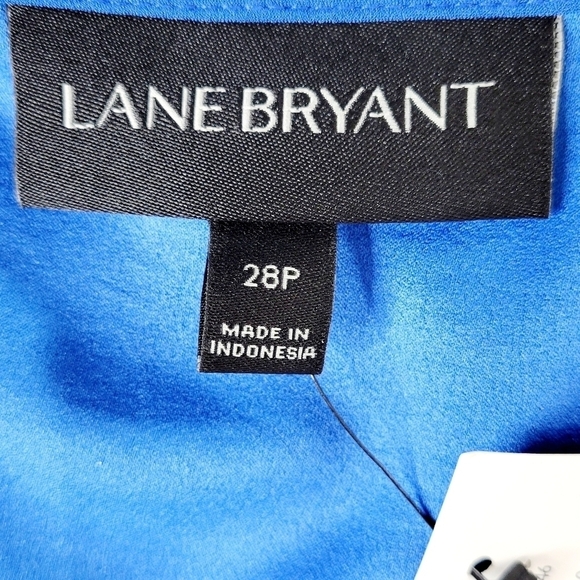 Lane Bryant Blouse Size 28P Blue Sleeveless V Neck High Low Lightweight Pullover - Picture 6 of 11